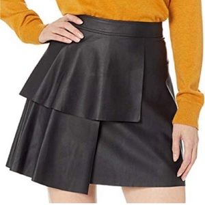 BCBGeneration faux leather skater skirt black| size small